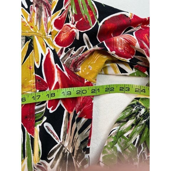Additions by Chicos Womens Colorful Tropical Wood Button Jacket Size 2 (Size 12) - Picture 11 of 15